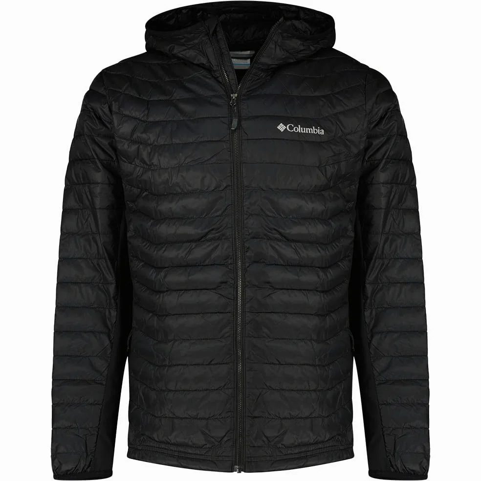 Columbia Powder Pass Hybrid Hooded Jacket, Chaqueta Acolchada Con Capucha para Hombre