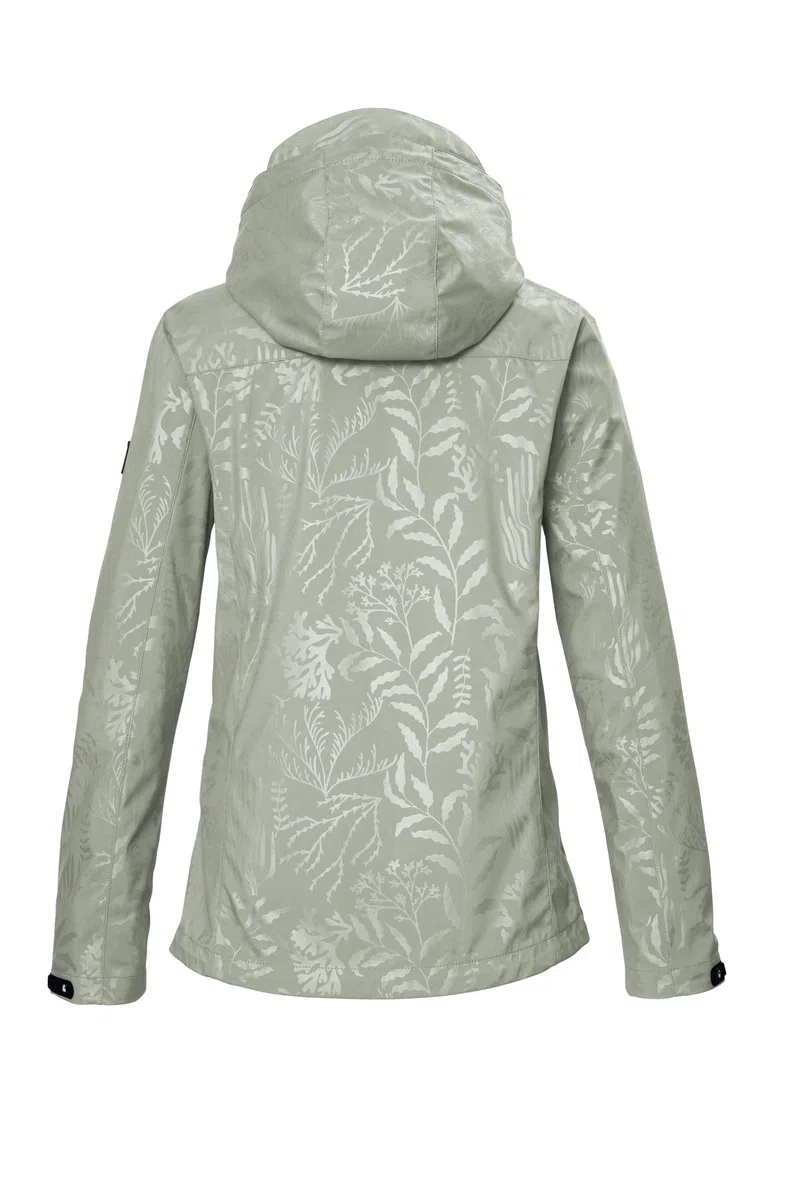 Killtec Kos 122 Wmn Sftshll Jckt Floral Chaqueta softshell/chaqueta de exterior con capucha con cremallera Mujer (Pack de 1)