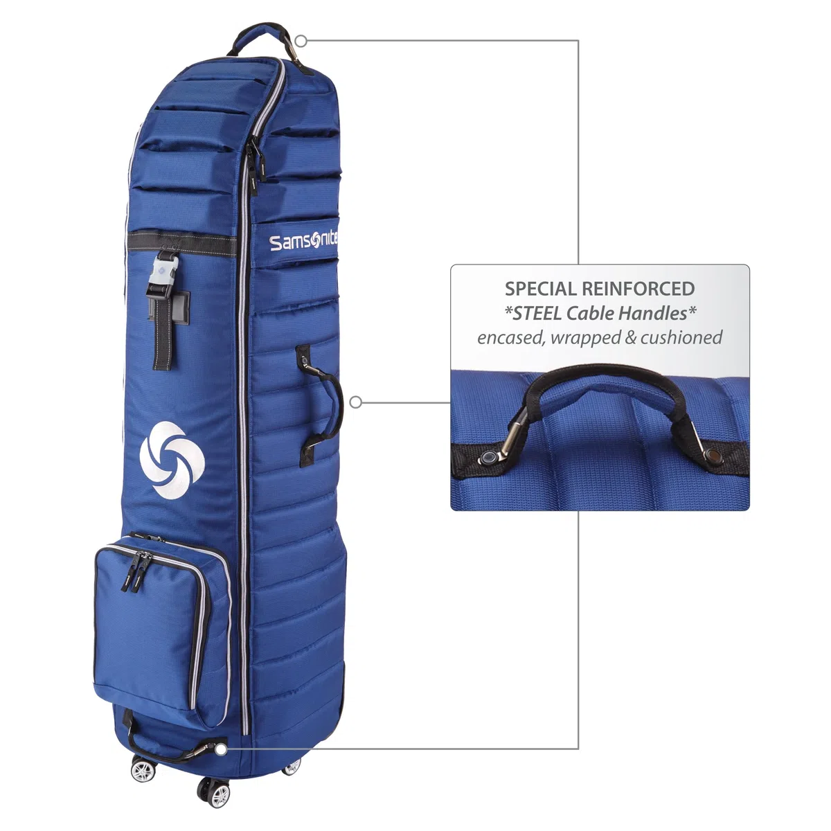 Samsonite 7084 Funda Acolchada de Viaje de Golf con Ruedas giratorias, Unisex Adulto