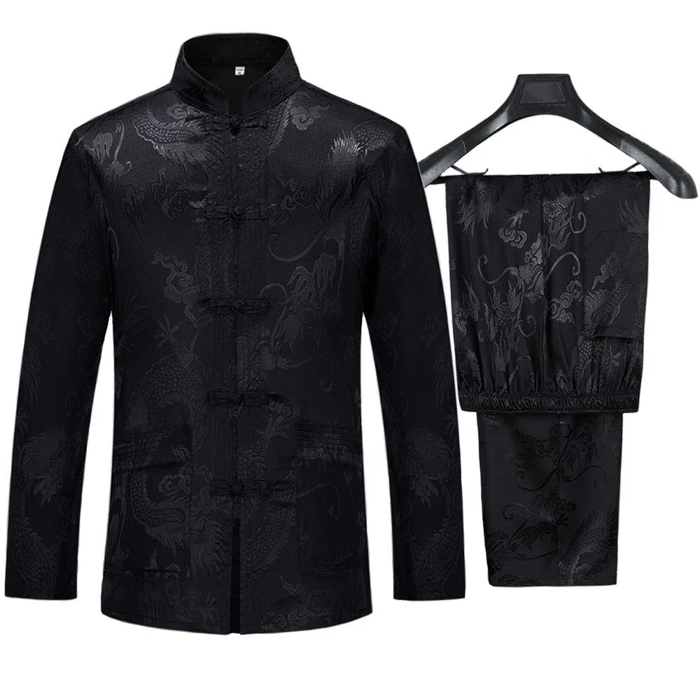 wecotton Kung Fu Traje Conjuntos Hombres Chinos Traje Tang Hanfu Ropa De Artes Marciales Camisa Tradicional Wing Chun Taichi Uniforme Partes de Arriba Abajo