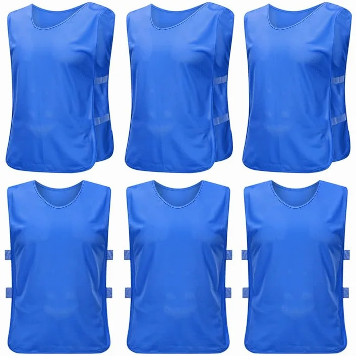 Petos Futbol Niños, 6 Piezas Petos Deportivos para Niños, 36 * 56 cm Petos de Entrenamiento Fútbol, Chaleco de Entrenamiento Petos Futbol para Futbol, Baloncesto