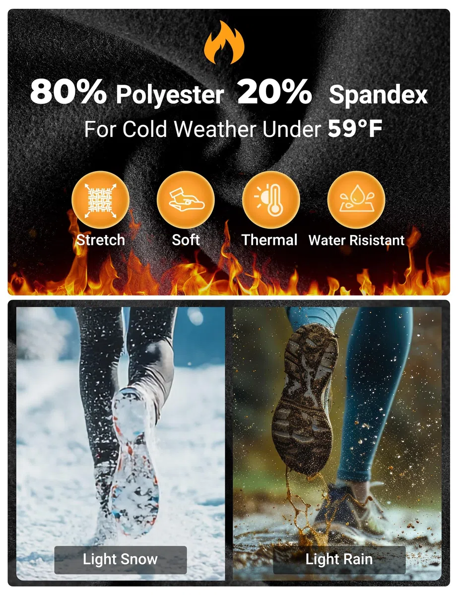 FitsT4 Sports Pantalones de equitación de invierno para mujer con bolsillos con cremallera, mallas de equitación con forro polar