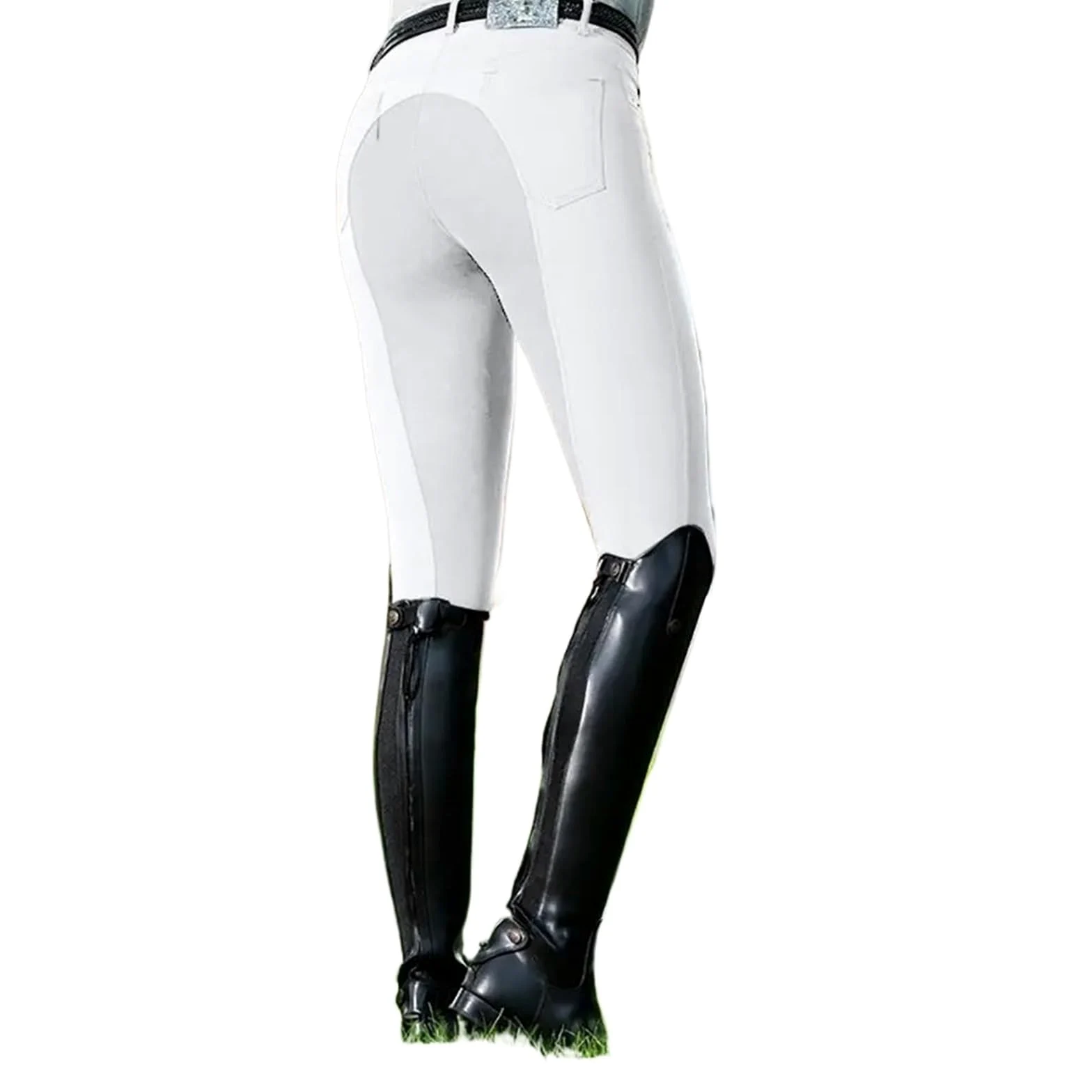 pantalón de Equitación y Ciclismo, Ropa para Mujer y Hombre, pantalón de Cintura Alta a la Moda (Black, M)