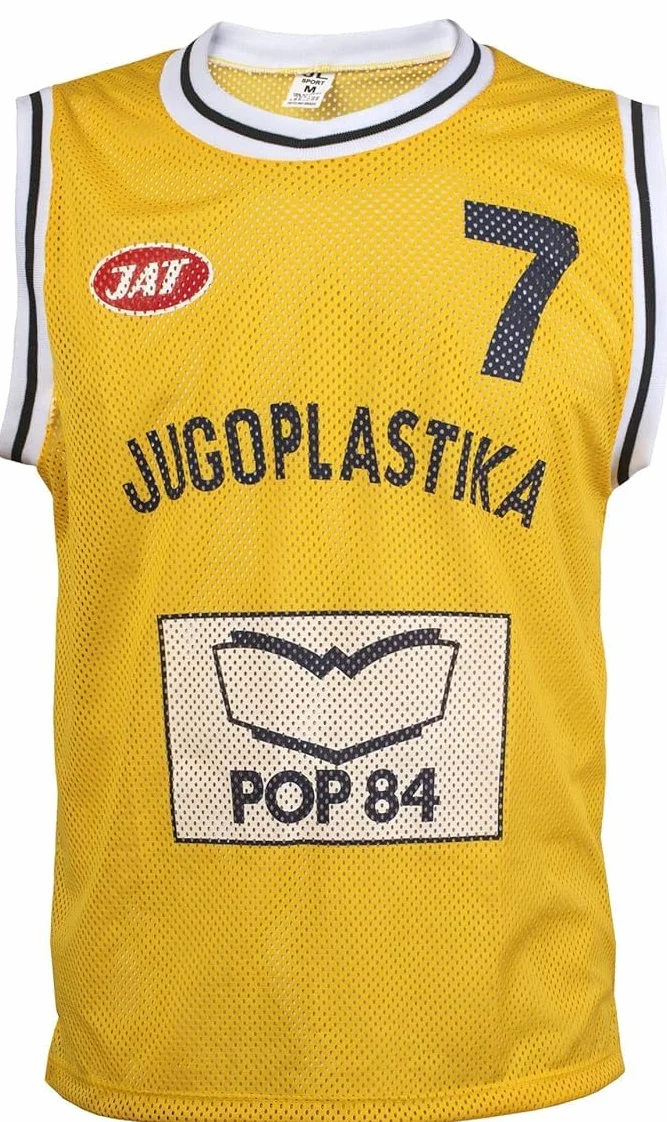 Camiseta croata Toni Kukoc KK Split Jugoplastika Pop 84 Retro Basketball Play 7