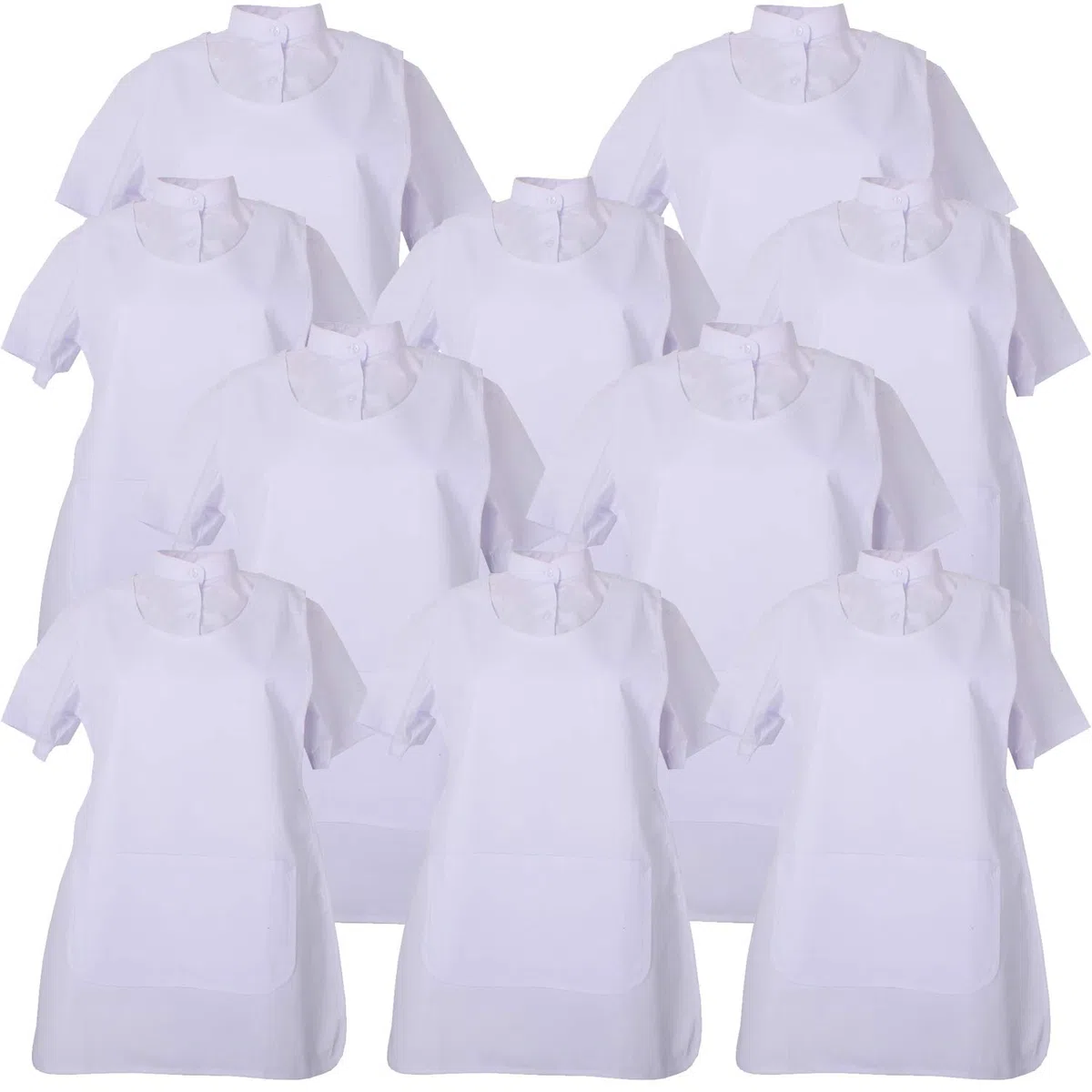 MISEMIYA - Pack*10 Pcs - DELANTAL LIMPIEZA UNIFORME LABORAL CLINICA MÉDICOS LIMPIEZA VETERINARIA SANITARIOS HOSTELERÍA- Ref.868