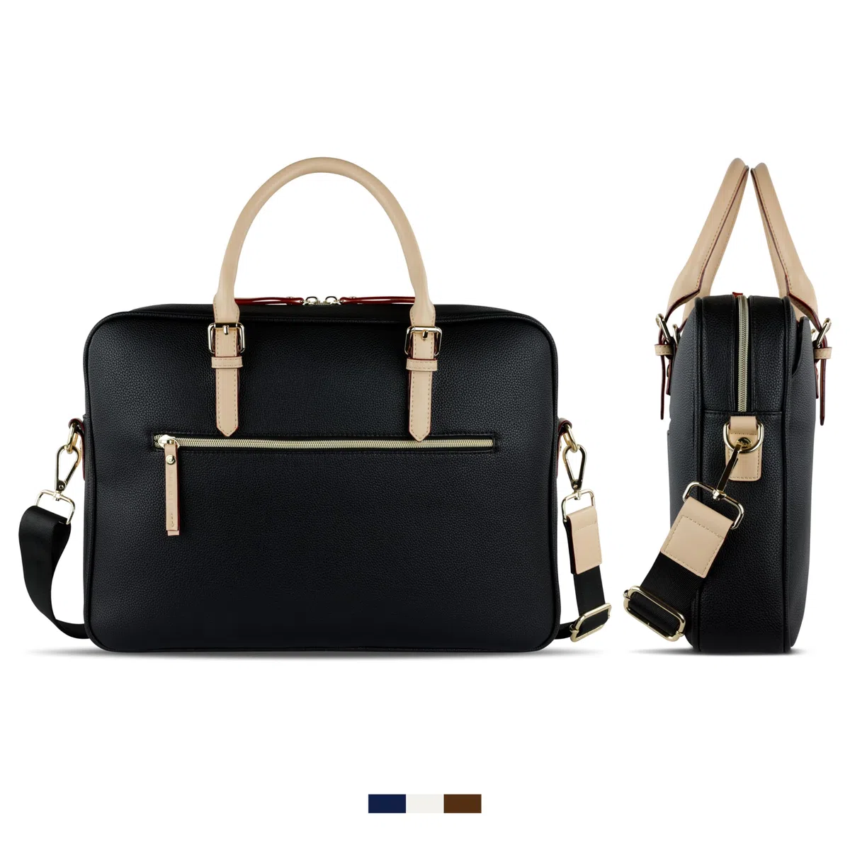 bugatti Ella maletín de negocios 15", maletín de piel sintética con compartimento para portátil
