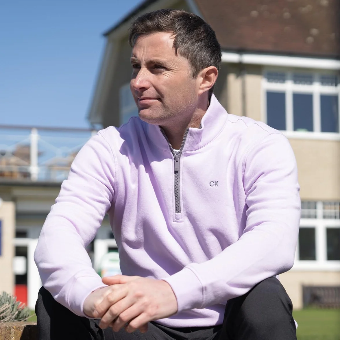 Calvin Klein Suéter de Golf Supersuave 2026 Rocky con Media Cremallera Hombre