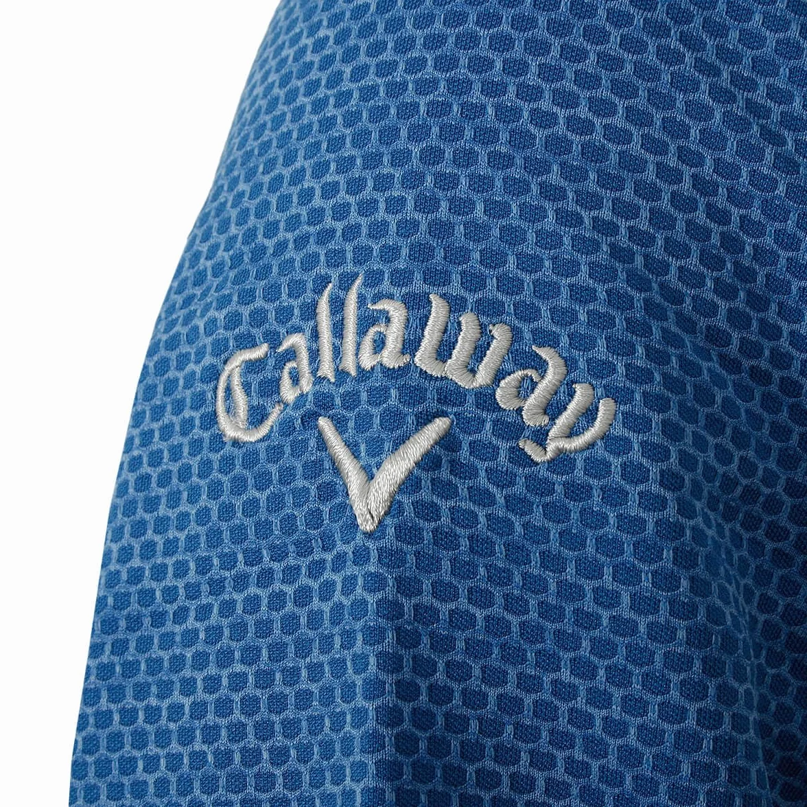 Callaway Long Sleeve Hexagon Fleece Base Layer Sweater Galaxy Heather L