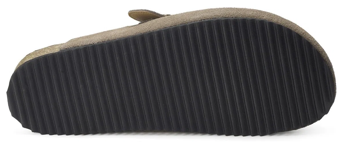 Zuecos y Mules Hombre Mujer Zapatillas Casa Cómodas Pantuflas de Piel con Plantilla de Corcho Zapatos Antideslizante