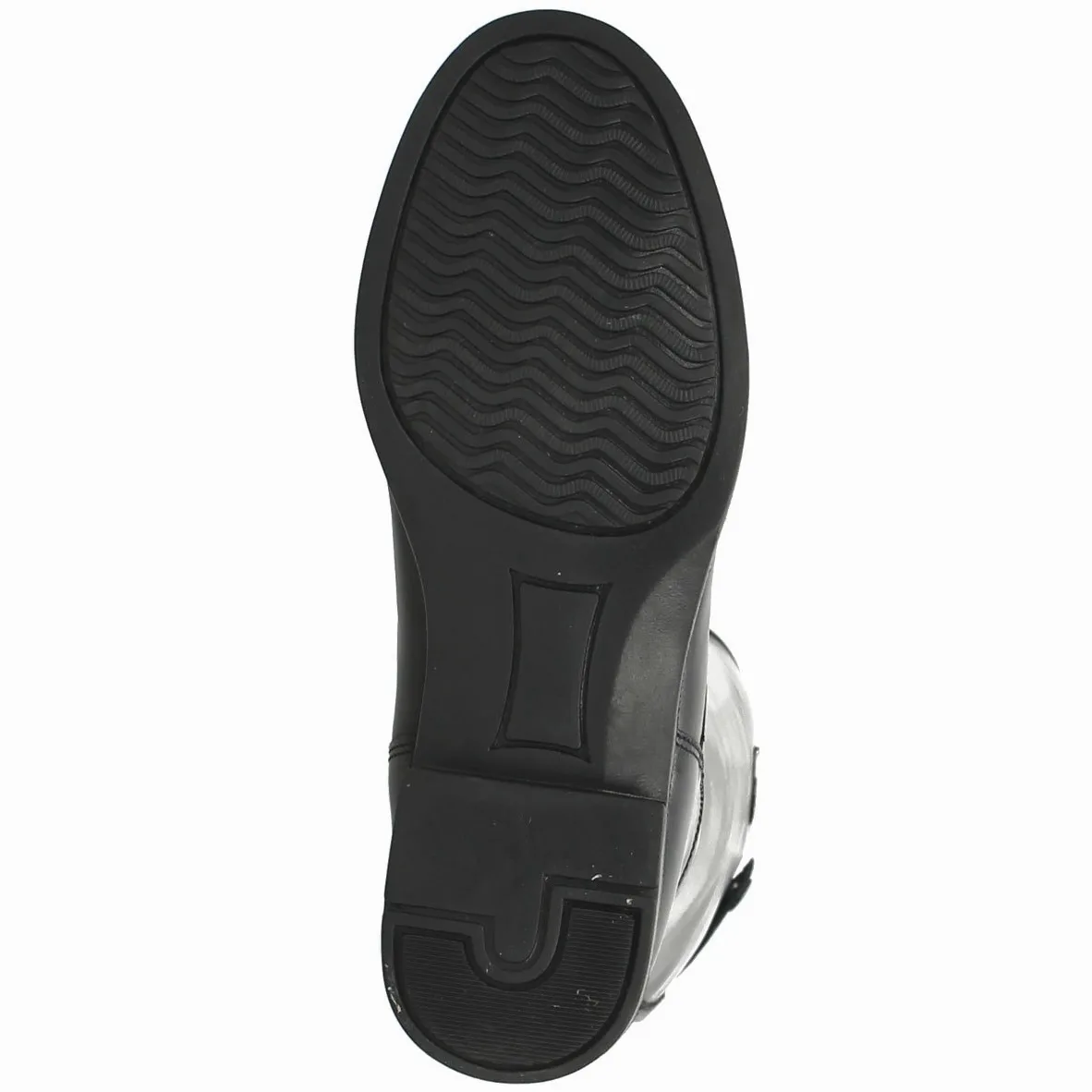 QHP Julia - Botas de equitación de piel para niños, color negro
