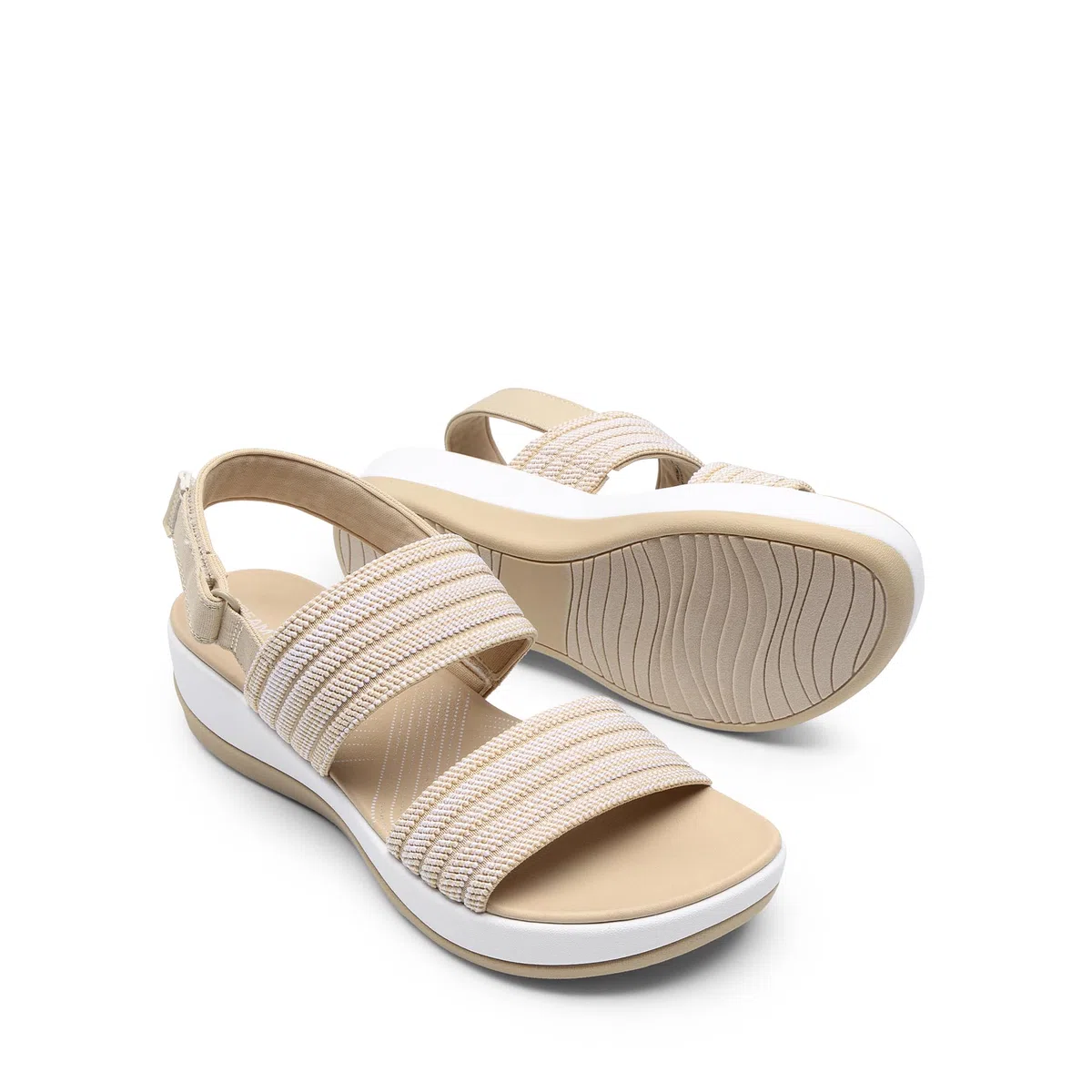DREAM PAIRS Sandalias Deportivas Planos Mujer Zapatos de Tacón Cuña con Suela Ligera EVA