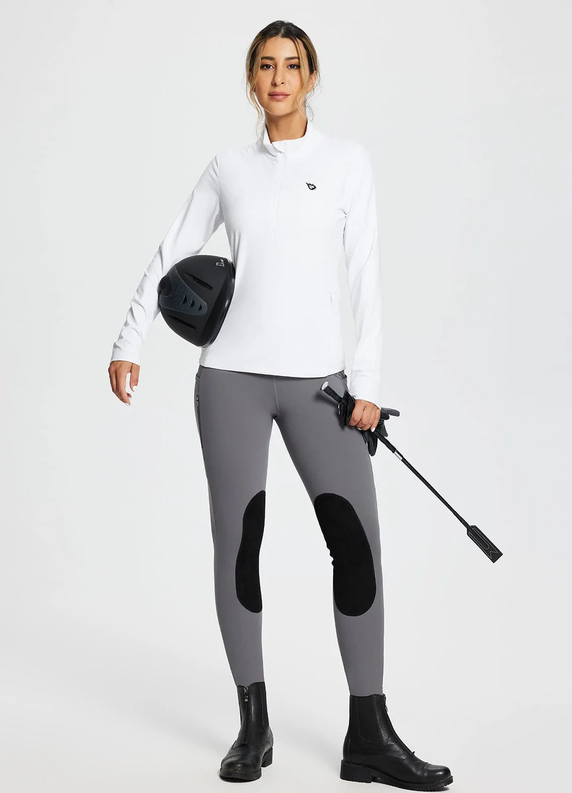 baleaf Pantalones de equitación para Mujer, de Invierno, con Ribete en Las Rodillas, Resistentes al Agua, con Forro para teléfono móvil, para Mujeres y niñas