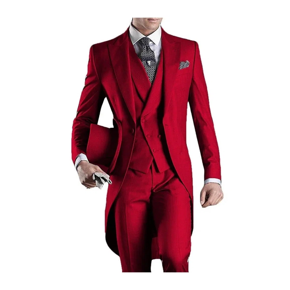Hombre De Ajustado Groomsmen Smoking Traje de FRAC for Hombre, 3 Piezas, for Boda, Novio, Esmoquin, Formal, for graduación, Conjunto de Moda