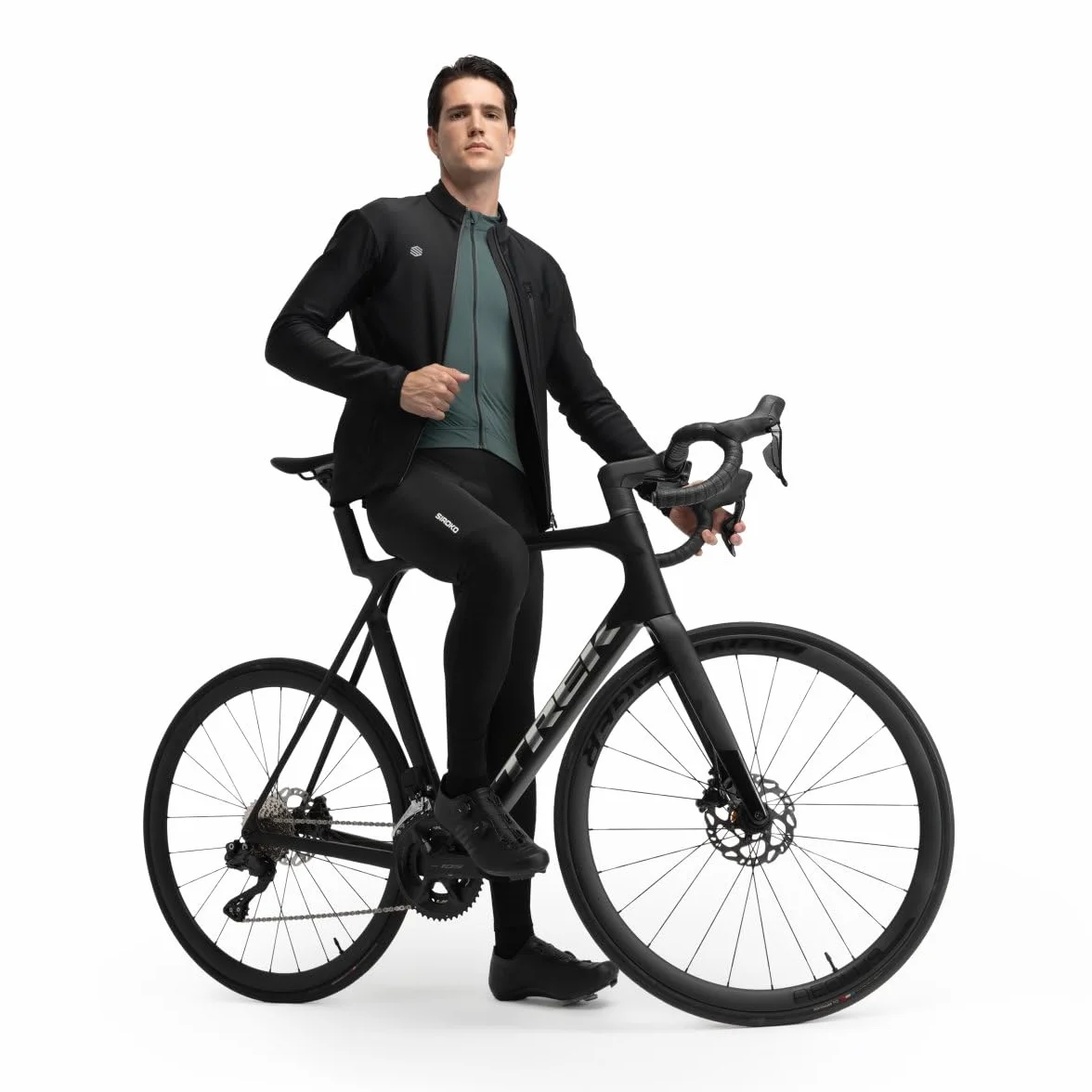 SIROKO Chaqueta Ciclismo Softshell J3 Hombre Aislamiento Térmico con tejido Micropolar triple capa
