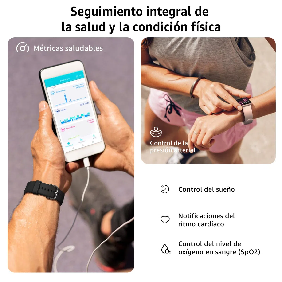 Reloj Inteligente Mujer Hombre, 1.85" Smartwatch con Llamadas Bluetooth, 140+ Modos Deportivos Smart Watch con SpO2/Pulsómetro/Monitor de Sueño/Podómetro, Impermeable IP68 Smart Watch Para Android iOS