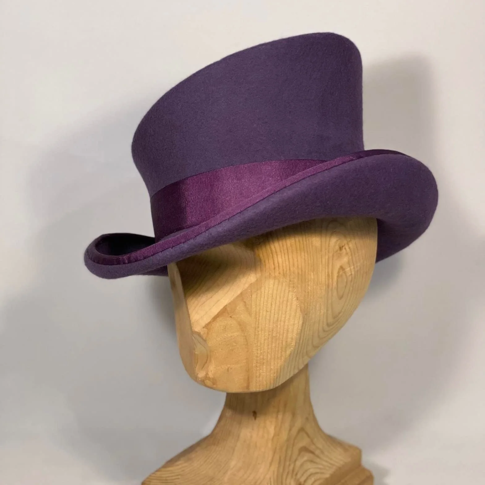 Gorro masculino capucha cilindro asimétrico sombrero de lana damas caballeros unisex sombrero steam punk cilindro moda sombrero decorativo gorro de invierno hombres, morado, Talla única