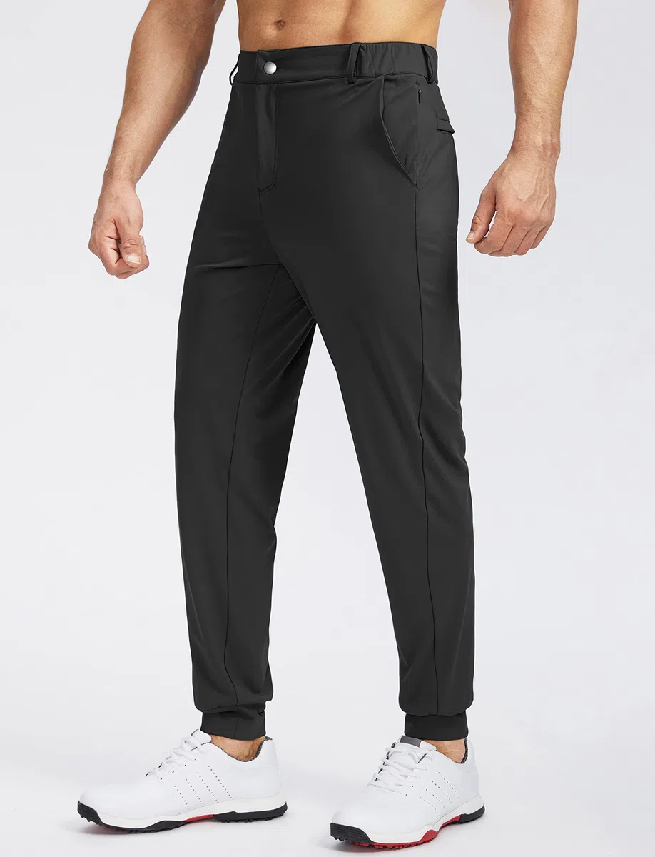 Soothfeel - Pantalones deportivos de golf para hombre, con 5 bolsillos, ajustados, elásticos, para correr, viajar, vestir, trabajo
