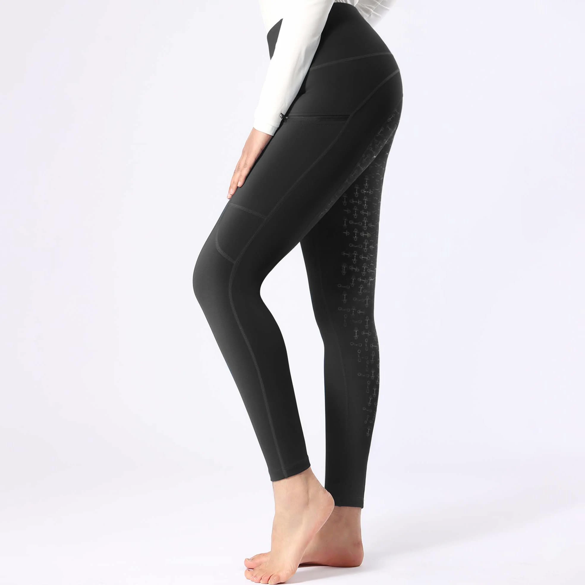 Harrison Howard Women's Full Seat Silicon Grip Equestrian Breeches Horse Riding Tights High Waisted Leggings for Women