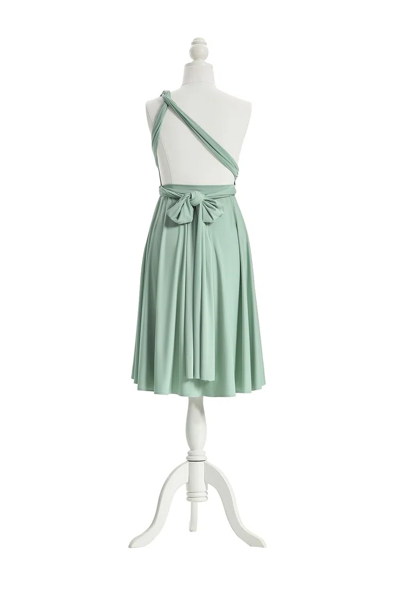 Vestido corto infinito para dama de honor, convertible, vestido midi multidirección