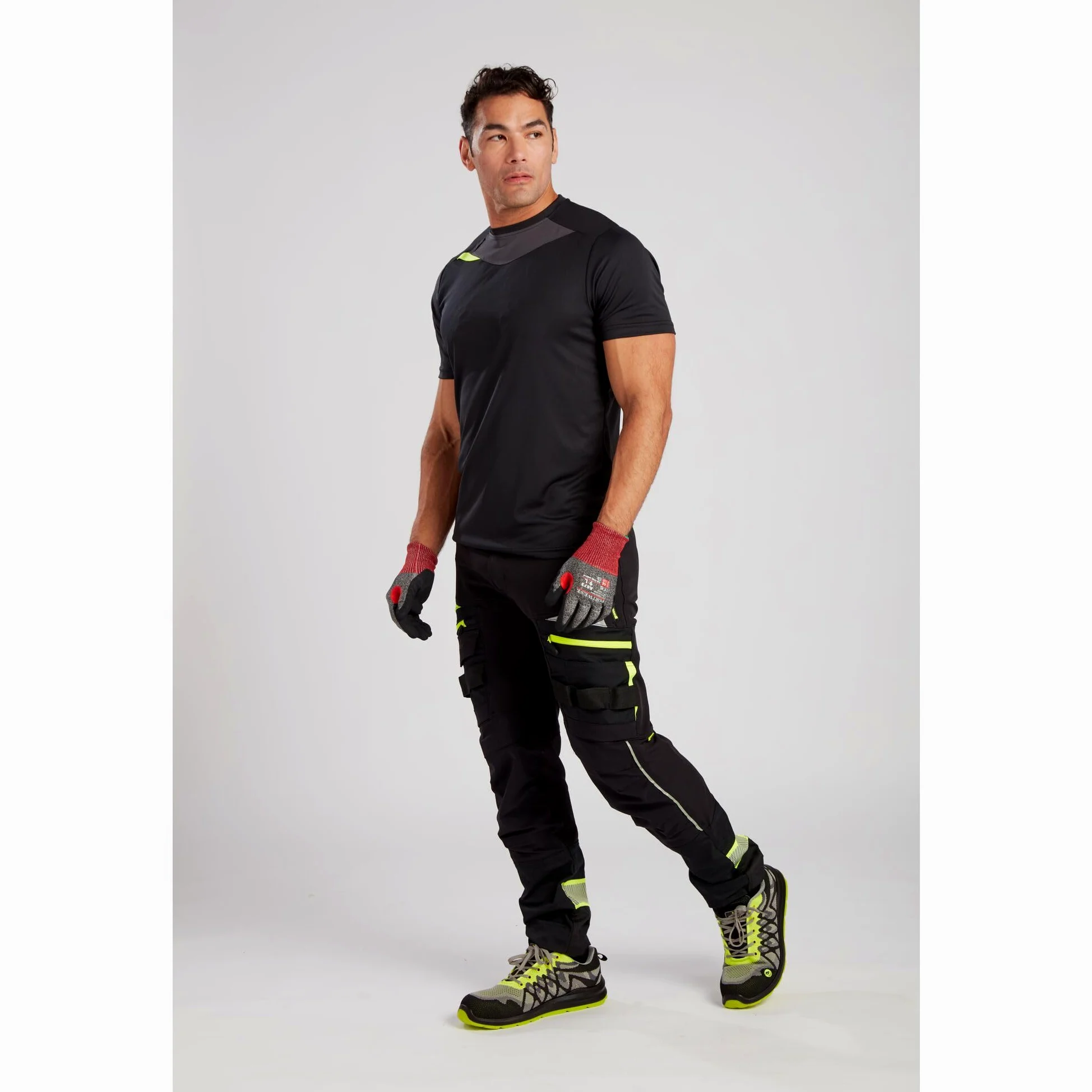 Portwest Pantalón De Trabajo Dx4, Tamaño: 38, Color: Negro, DX449BKR38