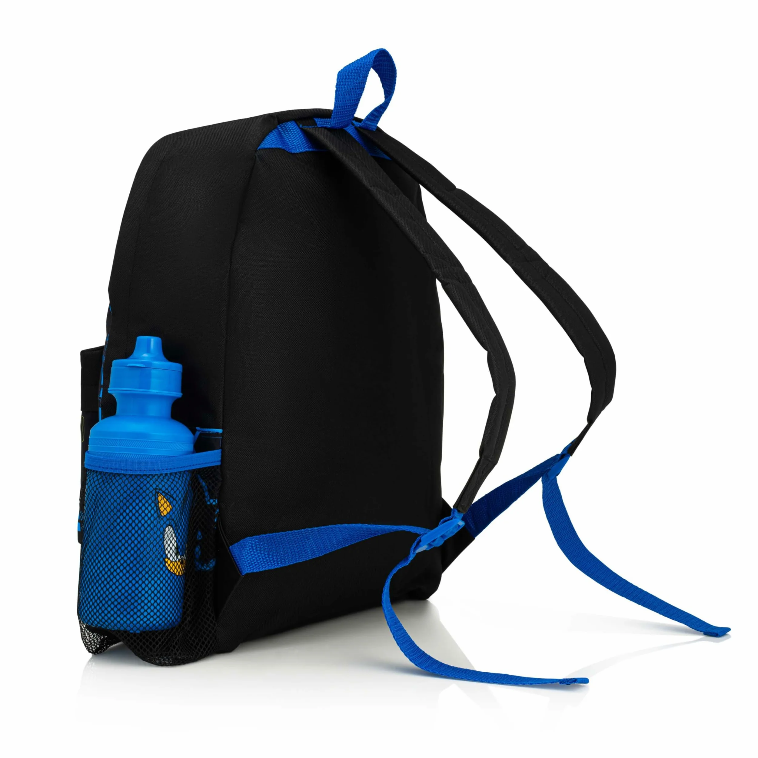 Mochila escolar Sonic The Hedgehog con bolsa de almuerzo, estuche y botella de agua, para niños con correas acolchadas ajustables