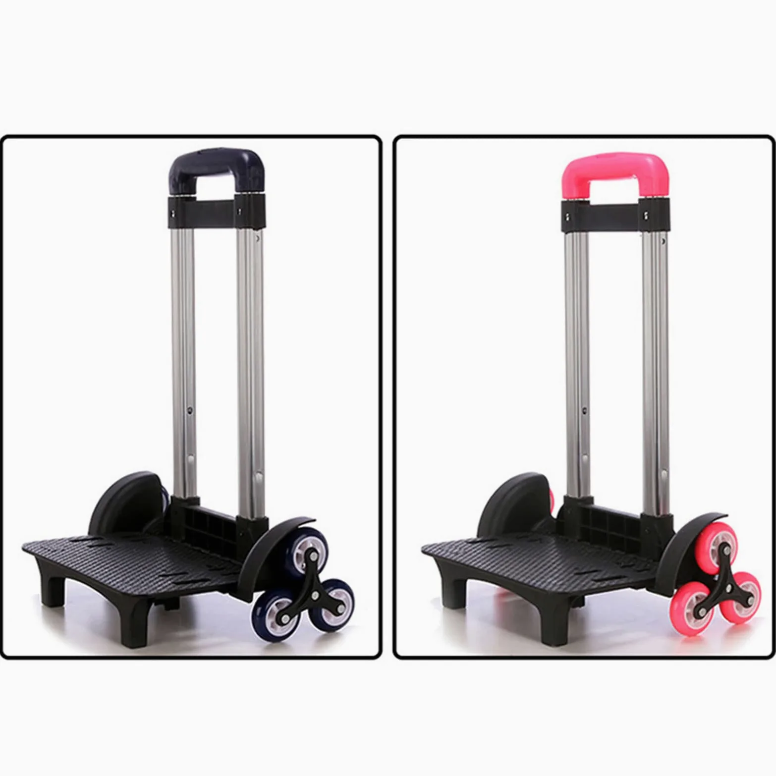 Carro de equipaje con 6 ruedas, carro, plegable, carrito de mano, bolsa escolar, equipaje, mochila