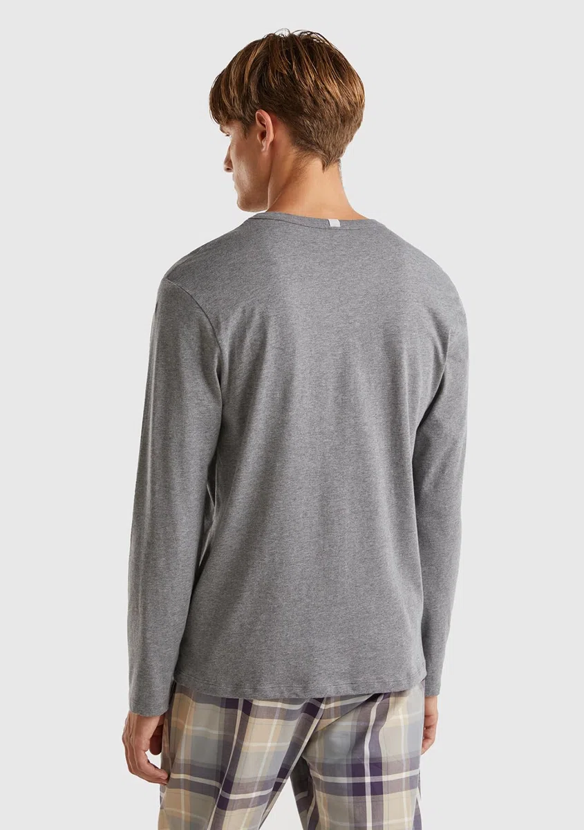United Colors of Benetton Parte Superior del Pijama Hombre Gris XL