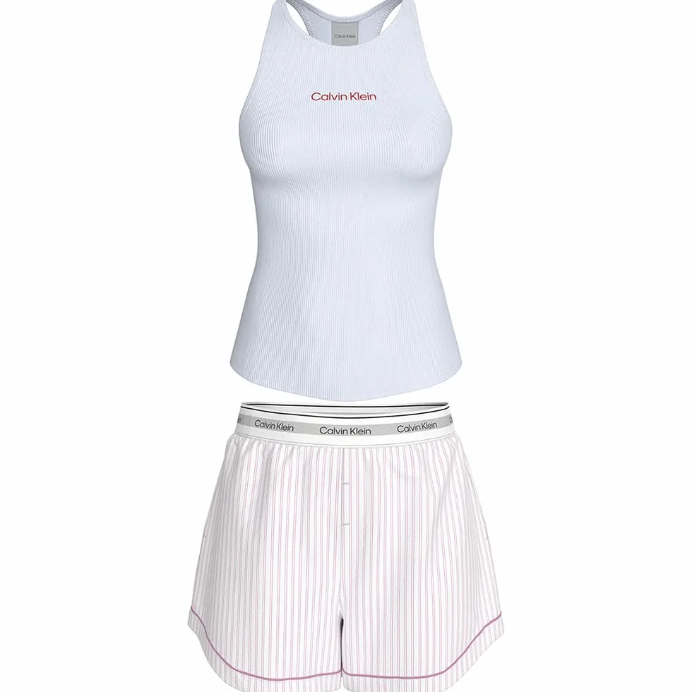 Calvin Klein V Day Tank Short Set Lv00qs7580 Conjunto Mujer