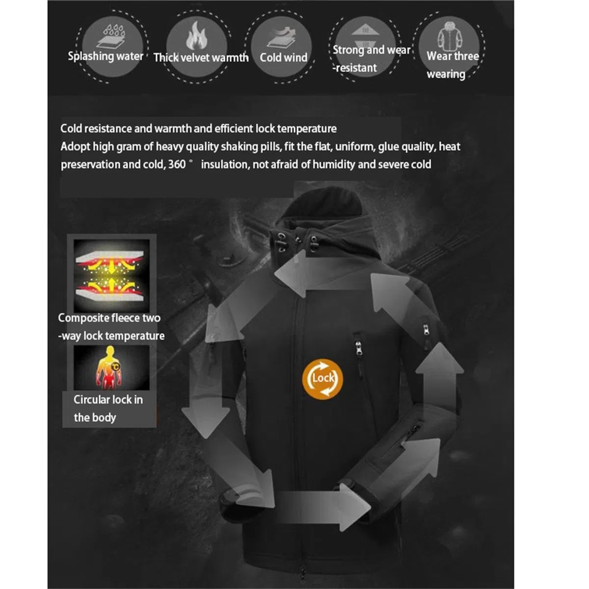 Traje De Esquí Snowboard Para Hombre, Chaqueta De Esquí Con Capucha Cálida De Invierno Para Hombre Con Brazalete Y Pantalones Con Cinturón, Trajes De Nieve Impermeables A Prueba