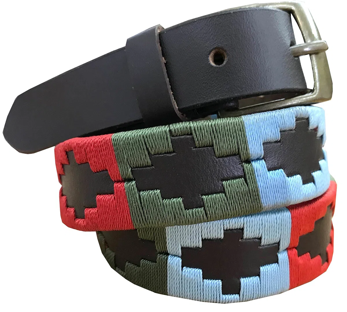 Carlos Diaz Niños Muchachos Niños Niños Unisex Argentinos Marrón Piel Bordado Polo Belt
