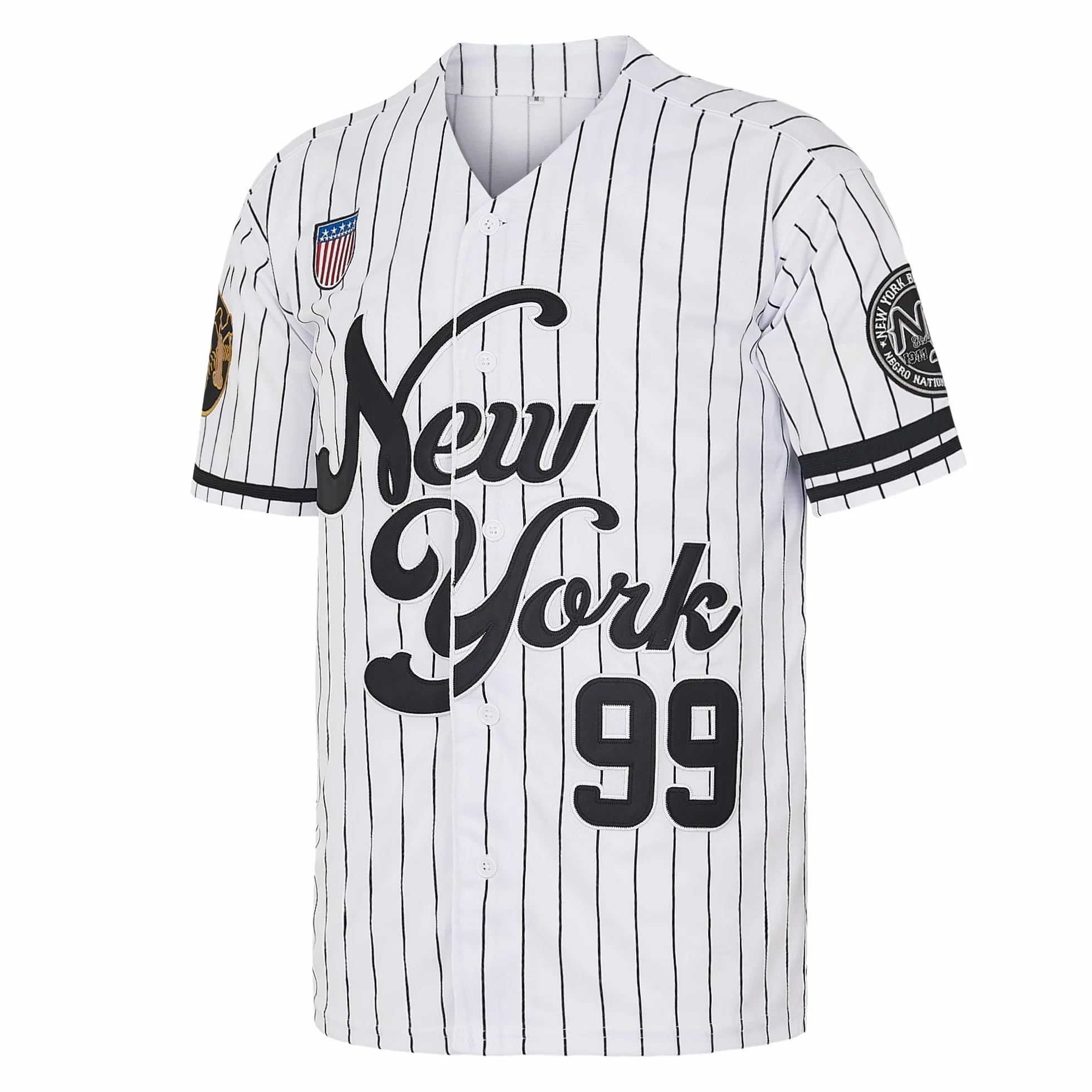 NY Jersey New York 99 - Camisetas de béisbol para hombre, estilo hip hop, con botones, para fiestas, Navidad, color gris