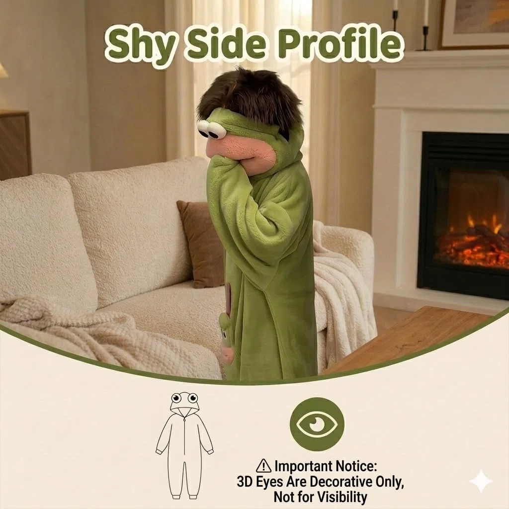 Pijama con capucha de monstruo verde divertido para adolescentes y adultos, unisex, forro polar de felpa ultrasuave, ropa de descanso de una pieza, ropa de descanso tonta de boca grande para el