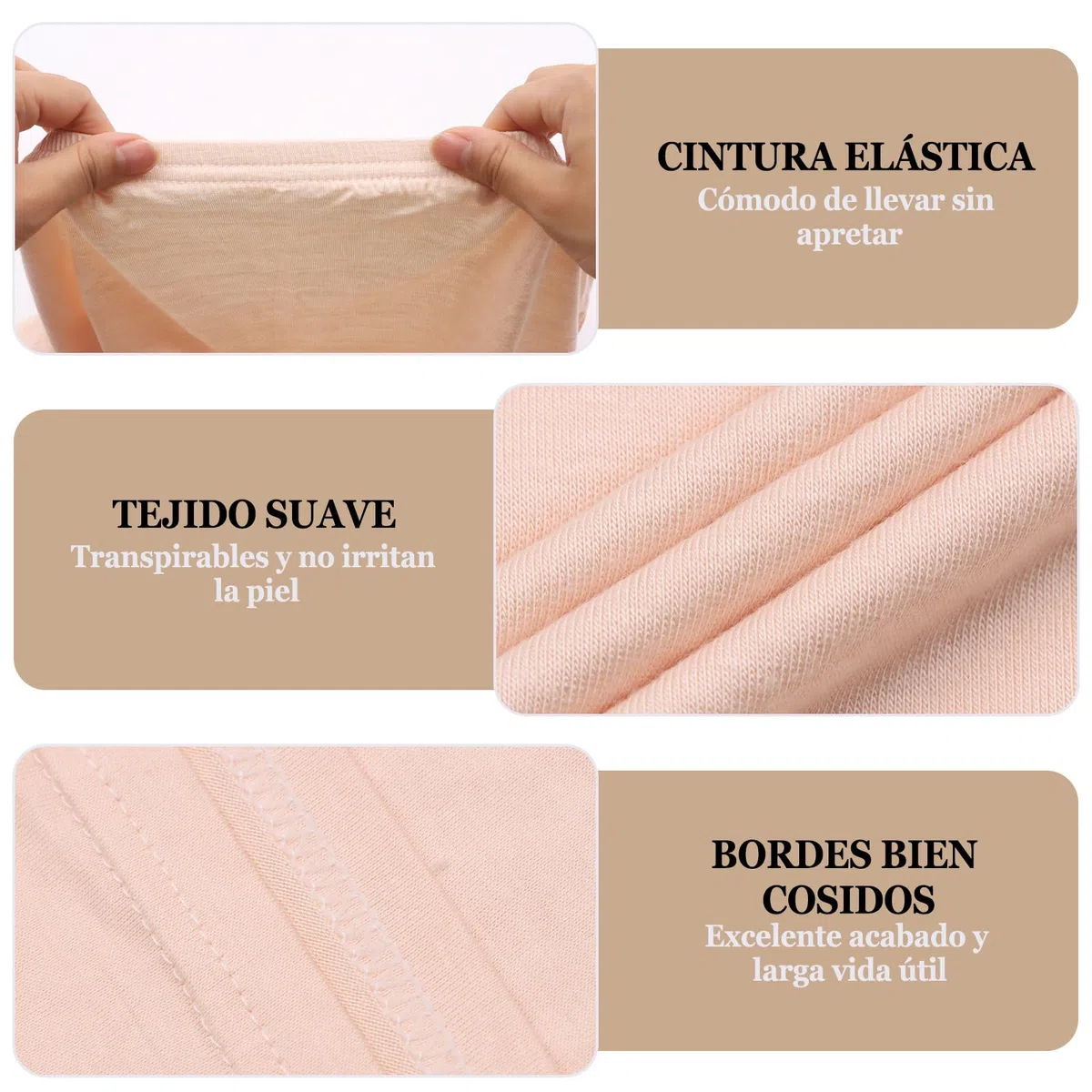 Falda Anti Walking Media Enagua Nude Algodón Enaguas Minifalda Stretch Transpirable Falda Slip para Debajo del Vestido Antiestático Enaguas para Vestidos Cintura 65cm/25.5in M