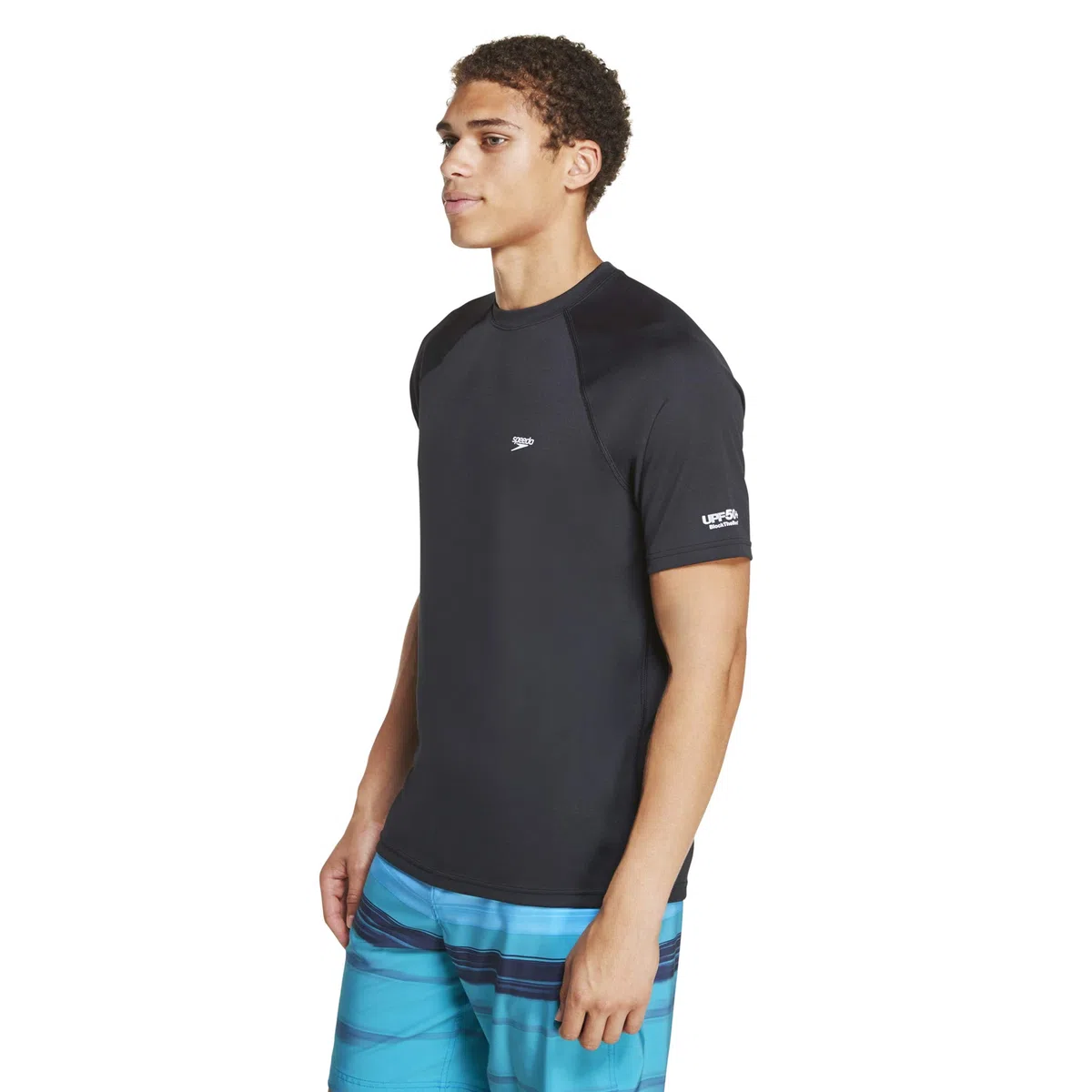 Speedo UV Swim Shirt Short Sleeve Fitness Rashguard Camisa de protección de Sarpullido Hombre (Pack de 1)