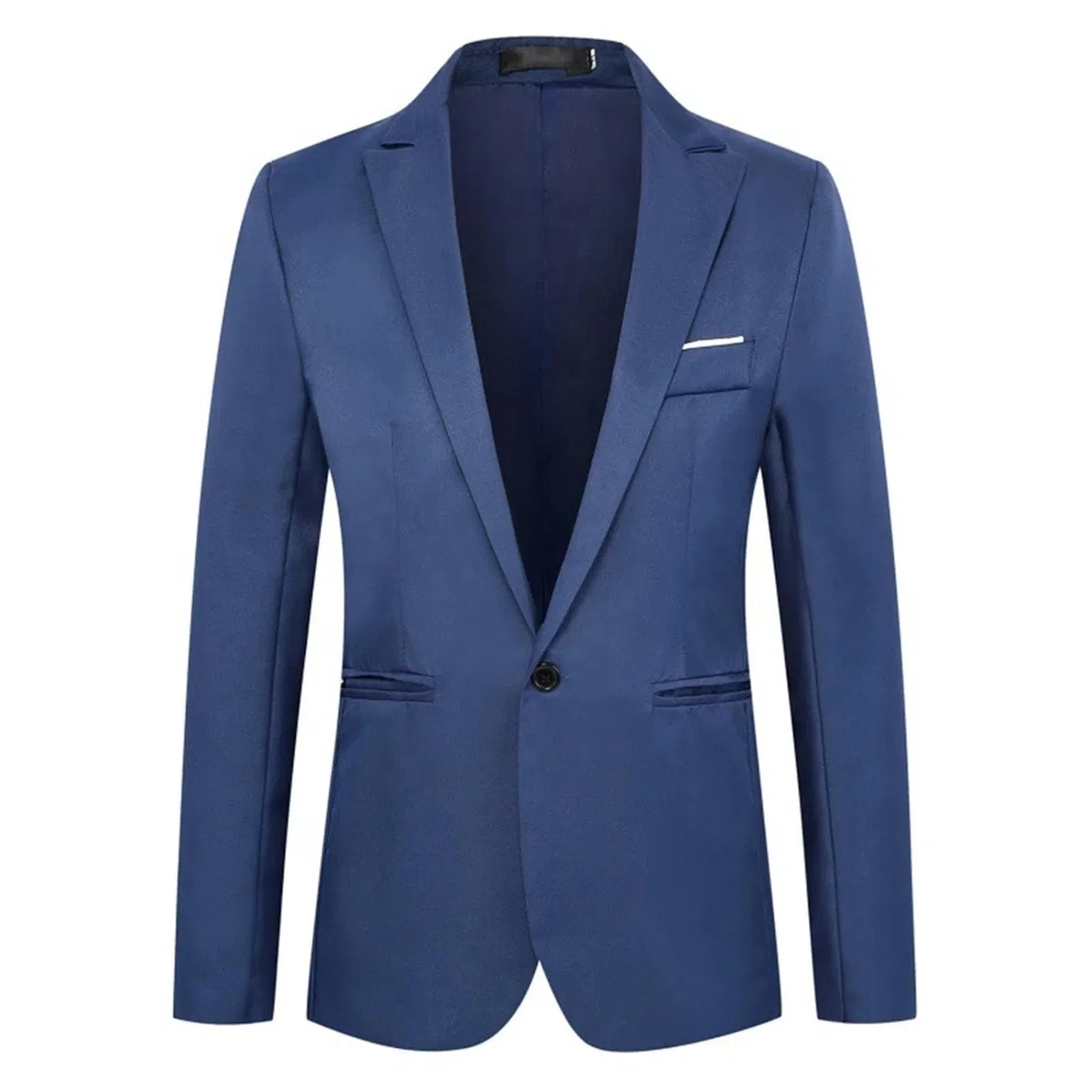 Chaqueta de traje de hombre con solapa puntiaguda y un solo botón, ajuste delgado, para negocios, boda, fiesta, casual, traje