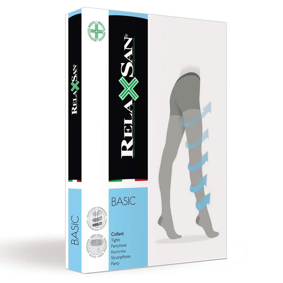 Relaxsan Basic 980 Pantimedias contenitivas 280 Den compresión gradual 22-27 mmHg