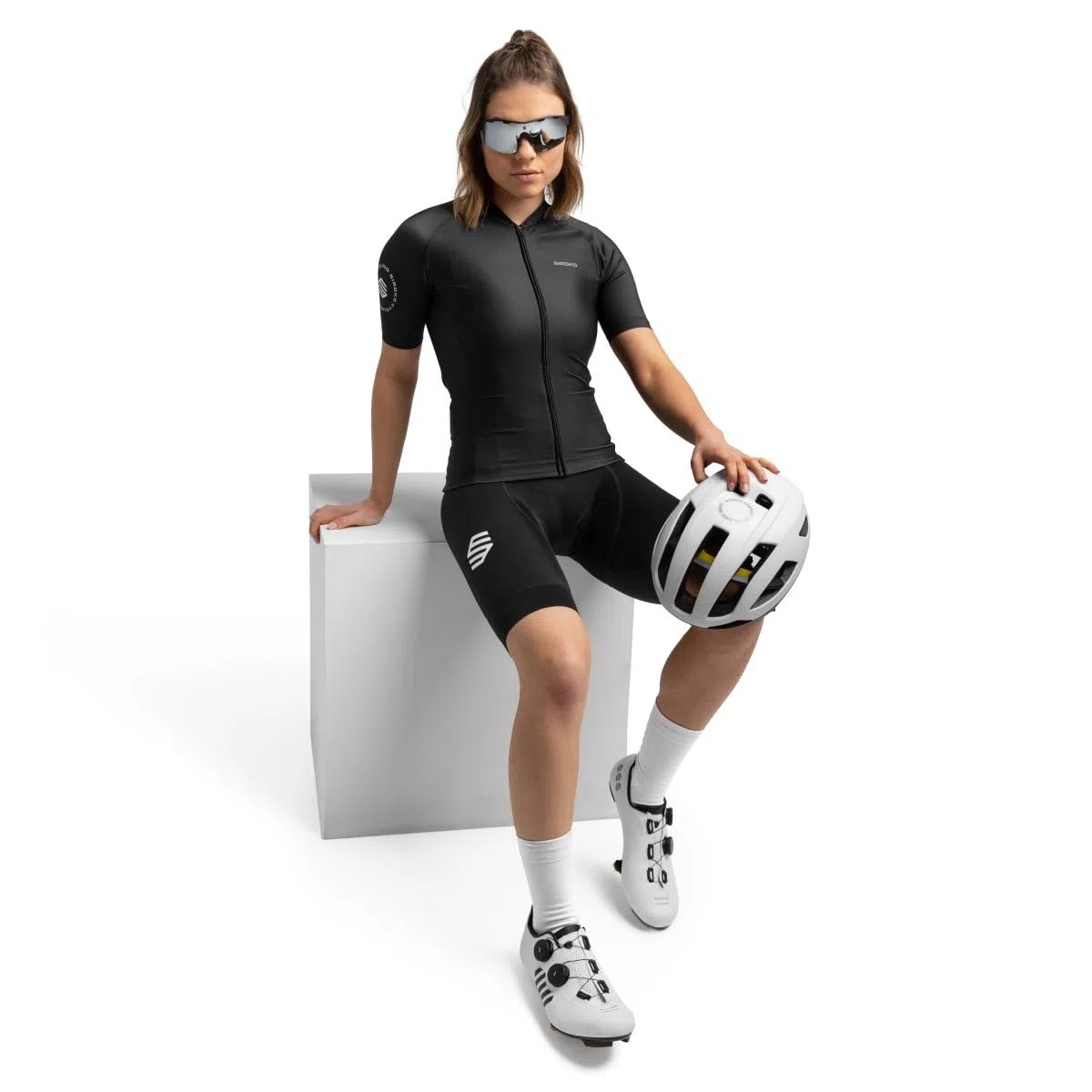 SIROKO - Maillot de Ciclismo para Mujer M2 New Moon - M - Negro