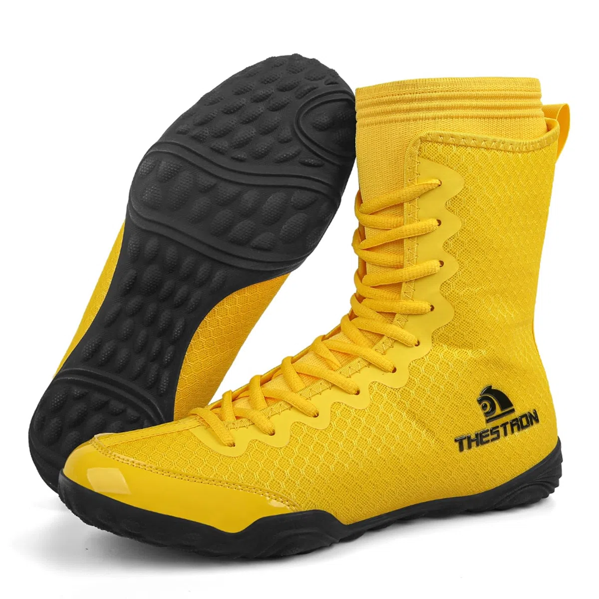 NGARY Botas De Boxeo Hombre, Zapatos De Lucha Unisex Mujeres Suela De Goma Zapatillas para Entrenar Artes Marciales Mixtas, Muay
