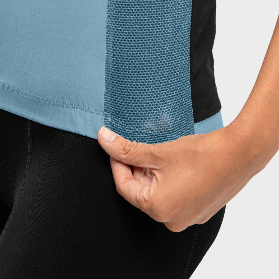 SIROKO - Chaleco Cortavientos de Ciclismo para Mujer V1-W Manghen - M - Azul acero