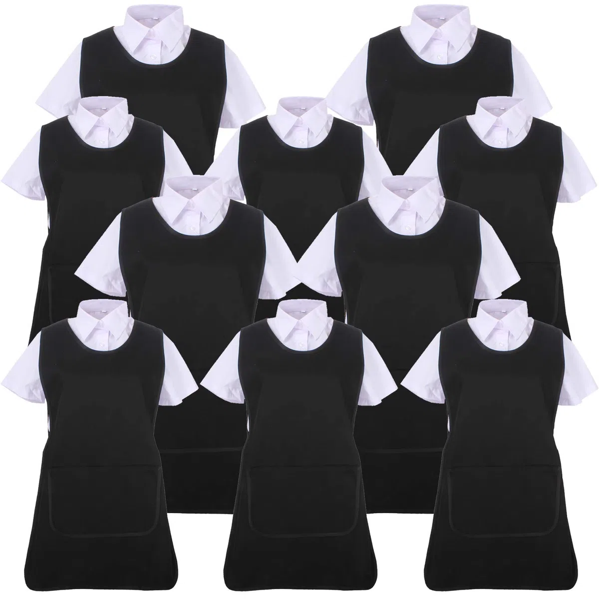 MISEMIYA - Pack*10 Pcs - DELANTAL LIMPIEZA UNIFORME LABORAL CLINICA MÉDICOS LIMPIEZA VETERINARIA SANITARIOS HOSTELERÍA- Ref.868