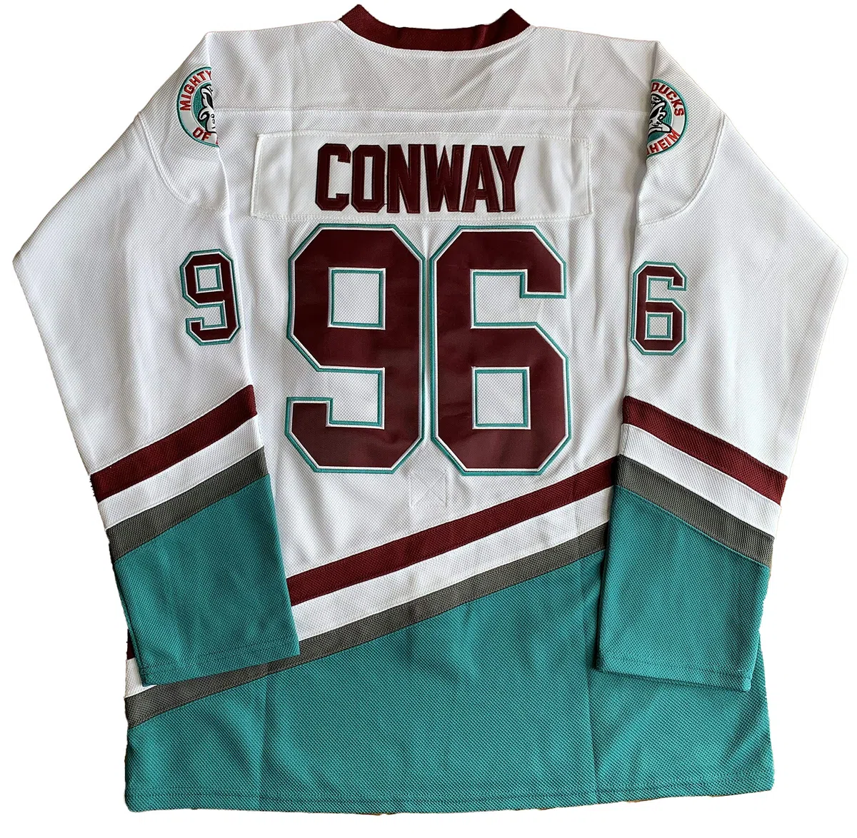 Hombres Mighty Ducks 33 Greg Goldberg 96 Charlie Conway 99 Adam Banks - Camisetas de hockey sobre hielo