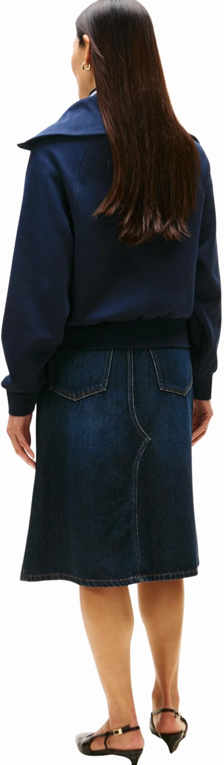 Tommy Hilfiger Sudadera con Cremallera Mujer Classic Script Fleece Media Cremallera