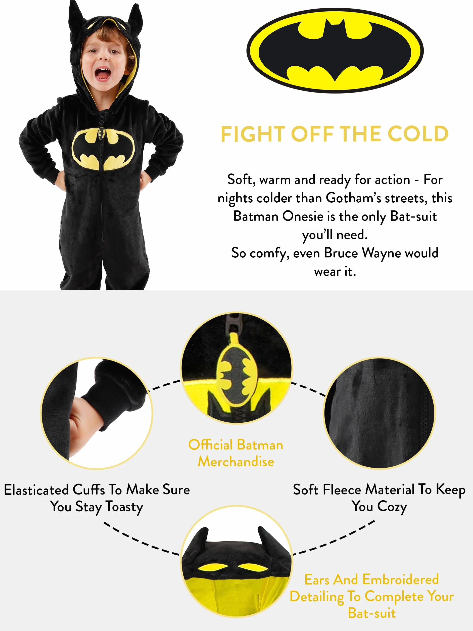 DC Comics Pijama Entera para niños Batman