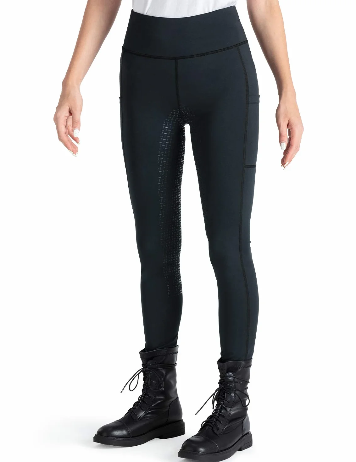 NAVISKIN Calzones de equitación para Mujer, Pantalones de equitación largas con Agarre de Silicona, Suaves y elásticas