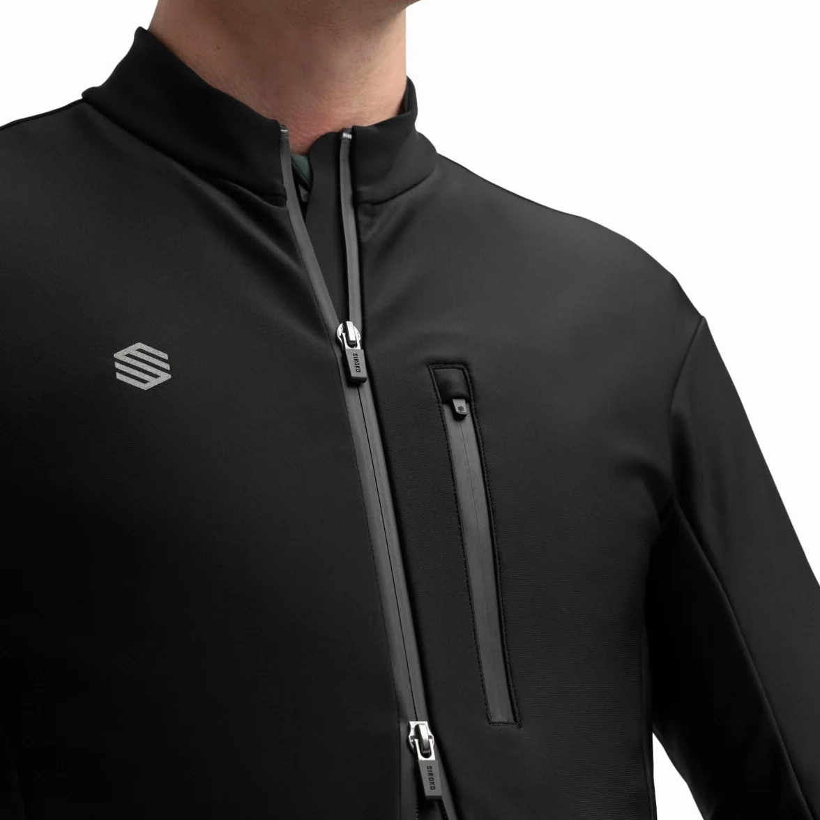 SIROKO Chaqueta Ciclismo Softshell J3 Hombre Aislamiento Térmico con tejido Micropolar triple capa