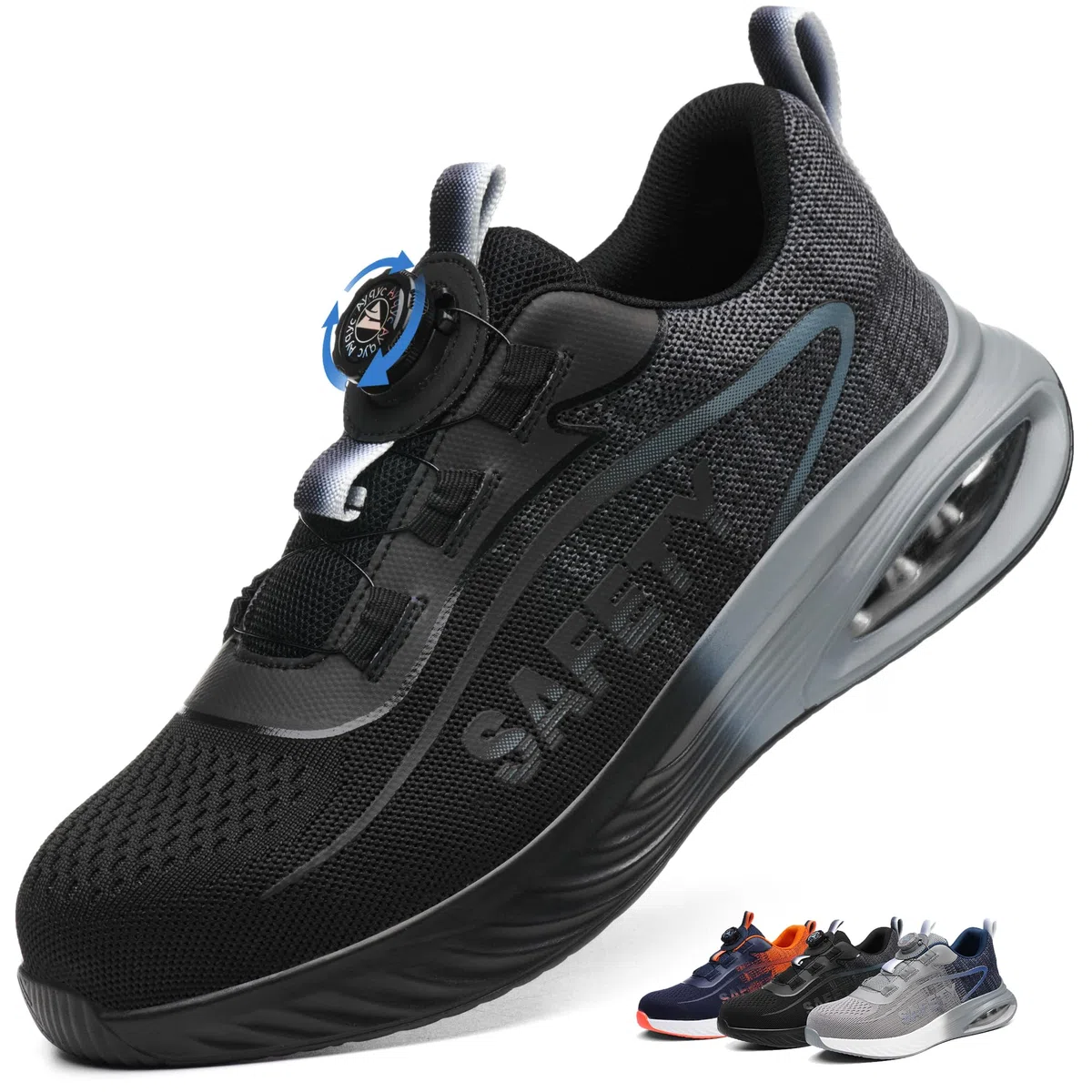 Zapatos de Seguridad para Hombre Zapatillas Trabajo Mujer Comodas Transpirable Ligero Calzado de Seguridad con Punteras de Acero Antideslizantes