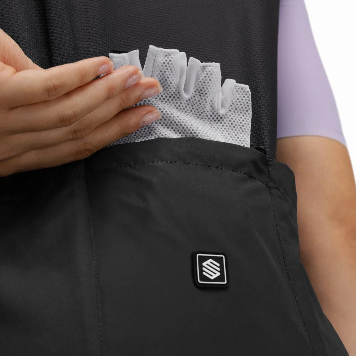 SIROKO - Chaleco Cortavientos de Ciclismo para Mujer V1-W Blaast - L - Negro