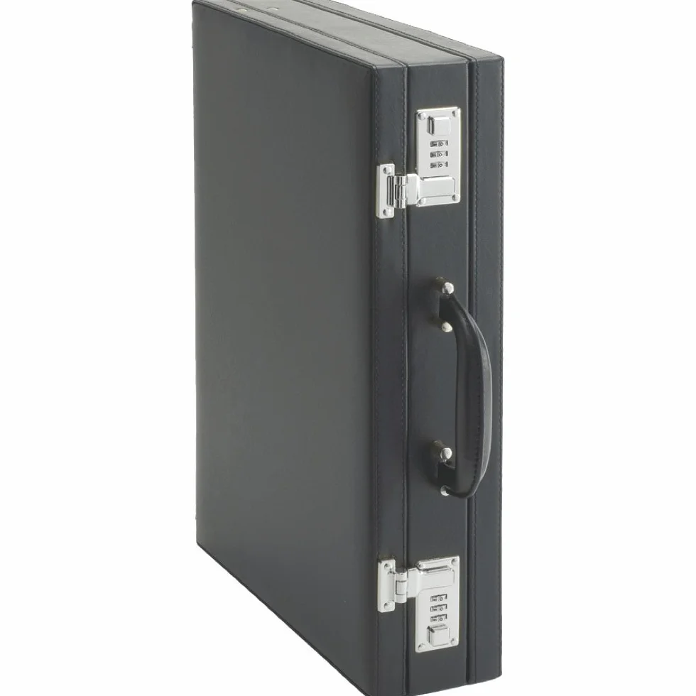 Alassio 92300 - Funda adhesiva PONTE, de piel sintética, aprox. 44,5 x 33 x 10 cm, negra, 1,85 kg