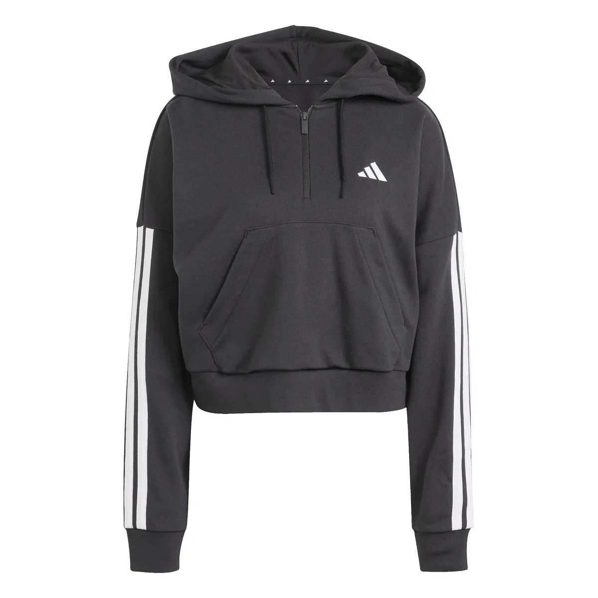 adidas Women's Sudadera con Capucha Essentials French Terry Quarter-Zip 3 Bandas