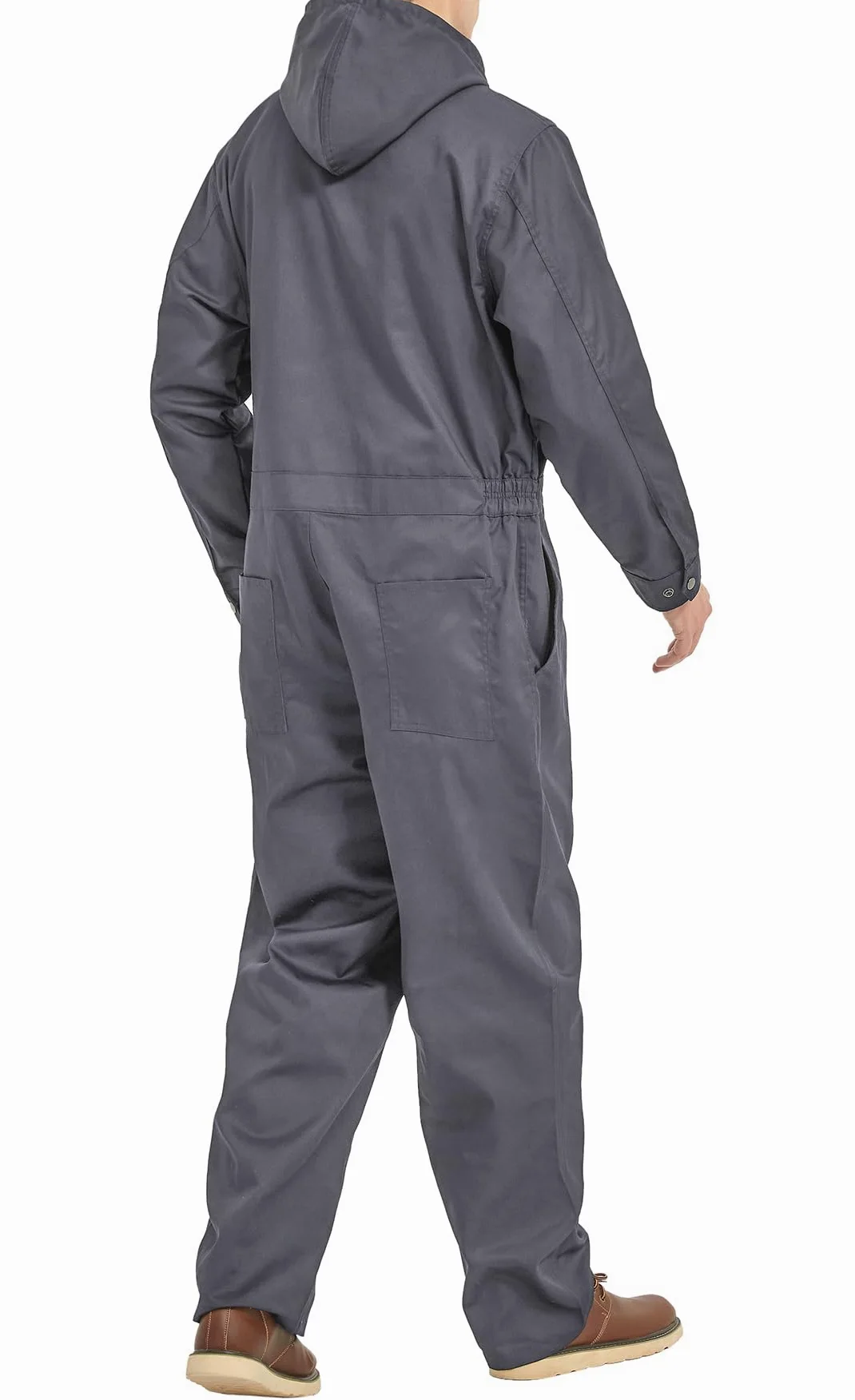 Hombre Mono de Trabajo Mecánico Industria Mono Manga Larga Garaje Overoles con Capucha Traje de Trabajo